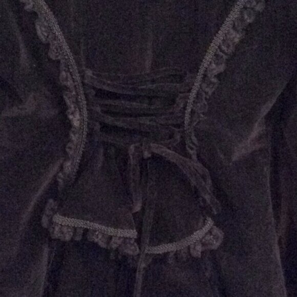 Black velvet Spin Doctor Steampunk Coat - Picture 3 of 9